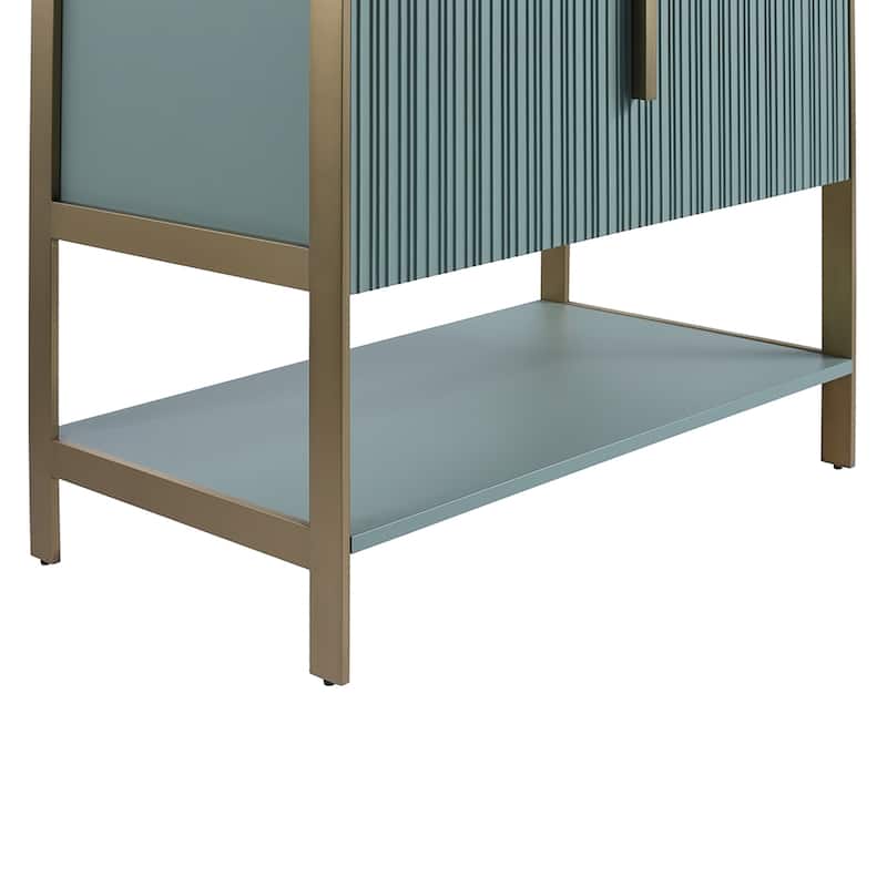 Fine Fixtures Serenity Modern Bathroom Vanity with White Stone Top