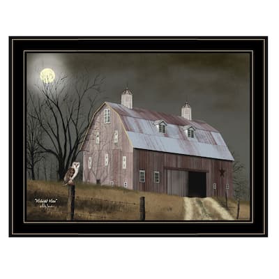 "Midnight Moon" by Billy Jacobs, Ready to Hang Framed Print, Black Frame