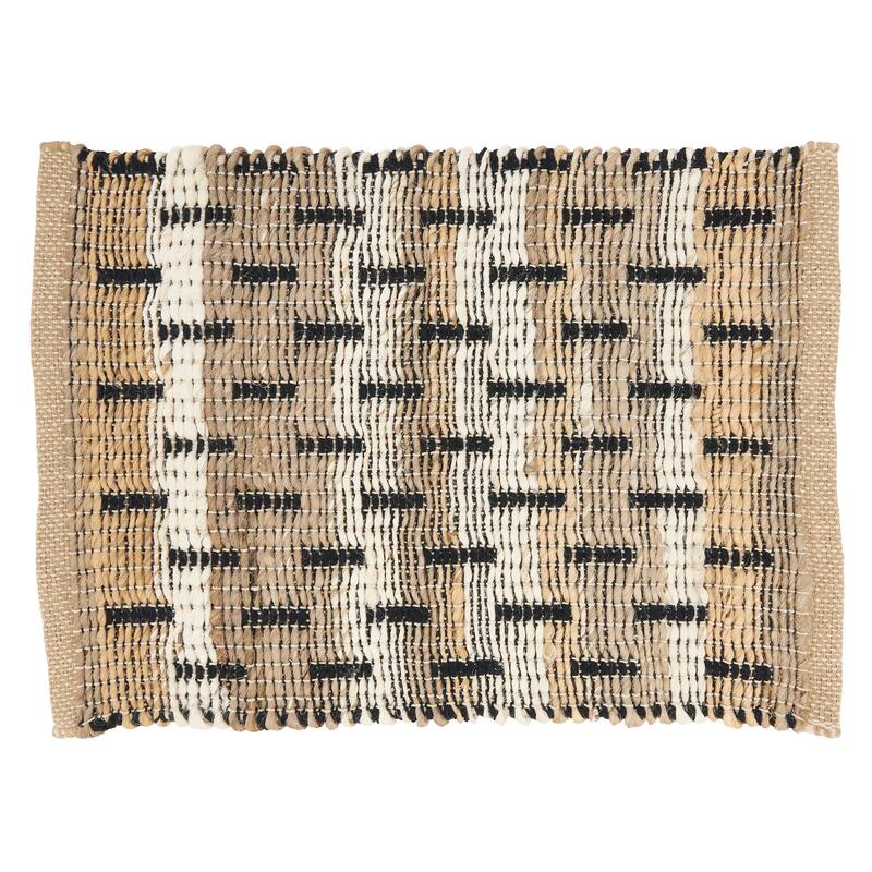 Tailored Stripe Placemat (Set of 4) - 14"x20" - Natural - 14"x20" - Set of 4