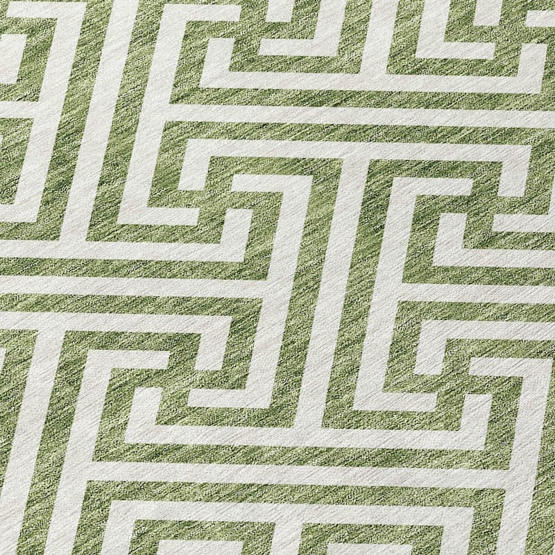 Machine Washable Indoor/ Outdoor Chantille Modern Geo Rug
