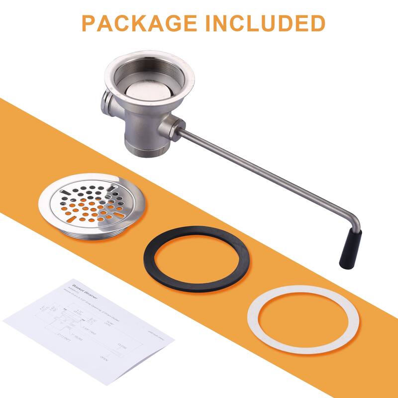 WOWOW 3-1/2 in. Sink Opening Waste Drain Valve
