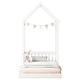 preview thumbnail 30 of 61, Toddler Floor Bed House Bed No Slat Floor Bed Concise Design Kids Toddler Bed with House Roof Frame and Safety Guardrail