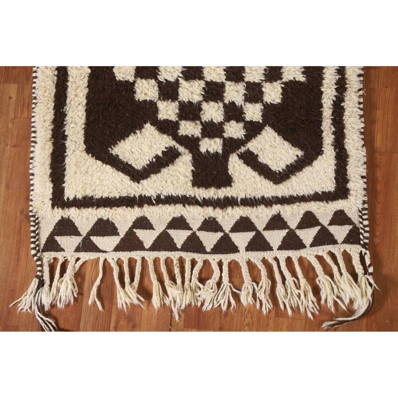 Anatolian Tribal Oriental Runner Rug Hand-knotted Wool Carpet - 3'1"x 12'9"