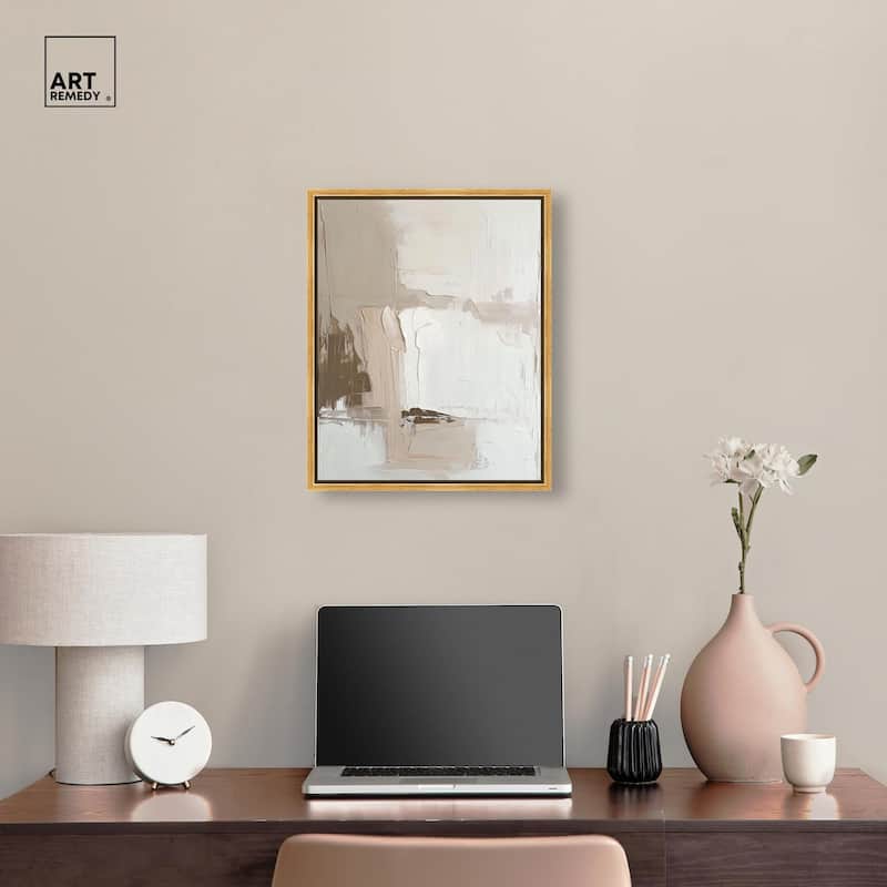 Pale Textured Silence I Canvas by Art Remedy