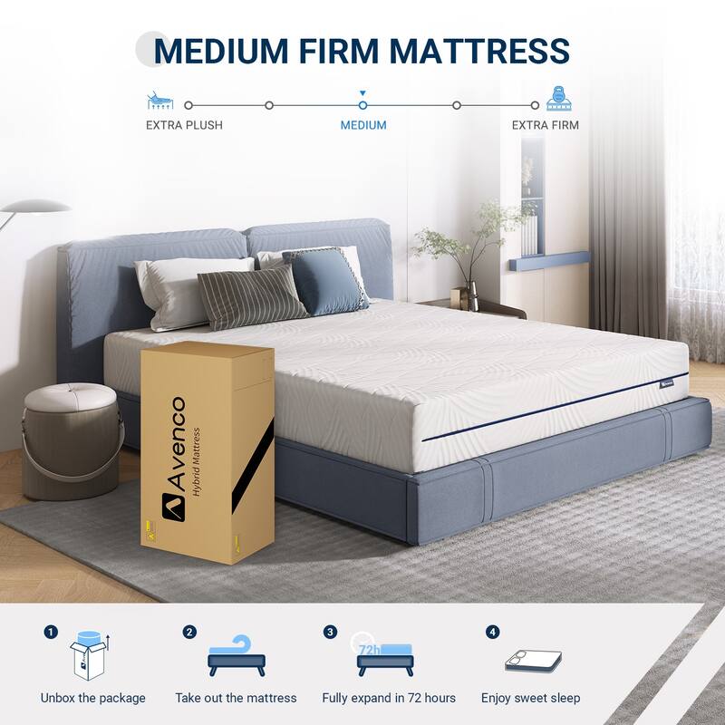 Avenco 8 Inch Gel Memory Foam Mattress in a Box