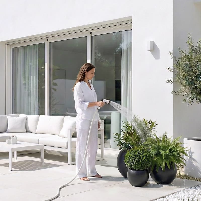 DTY Signature Mount Sherman 1-Piece Fiberstone Planter for Indoor/Outdoor