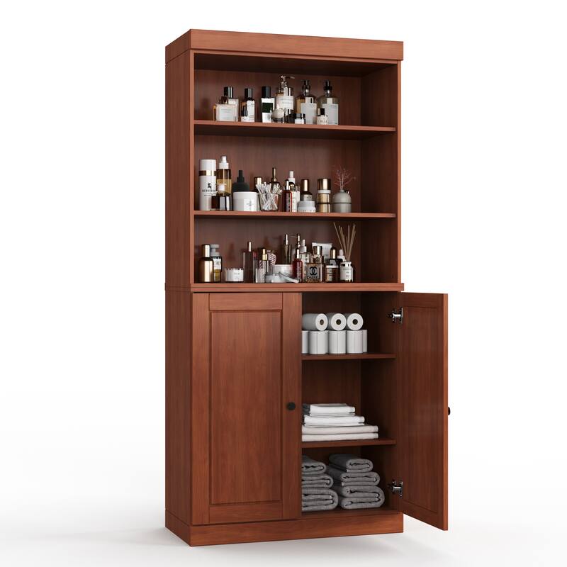 100% Solid Wood 32" Bathroom Cabinet with Optional Doors by Palace Imports