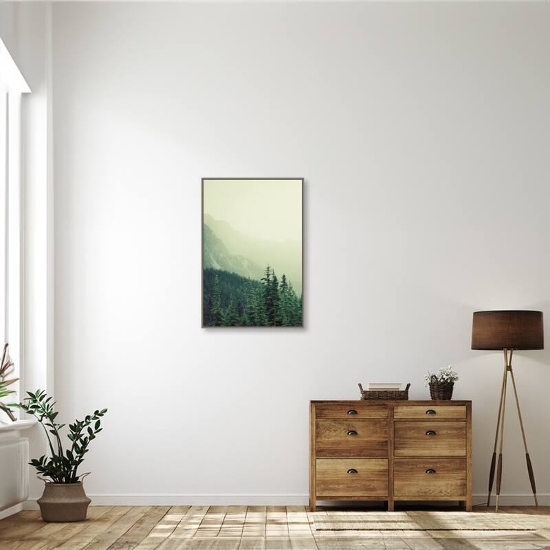 Rocky Mountain Trees 7 by Lynann Colligan Framed Canvas Wall Art Print - Sylvie Greywash