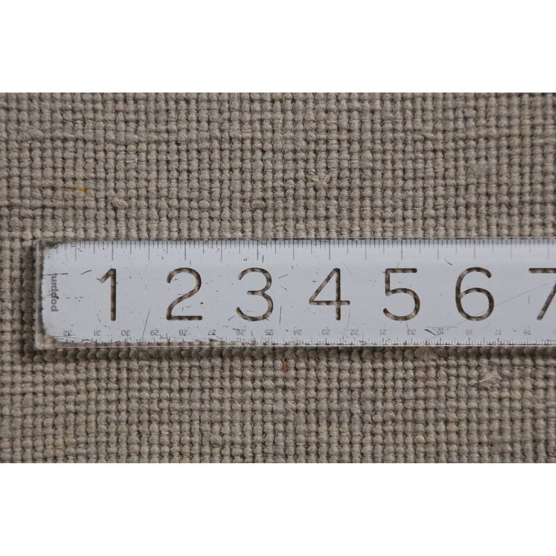 Hand Knotted Oriental 100% Wool Carpet Modern Solid Brown Gabbeh Area Rug - 13' 0'' X 10' 3''