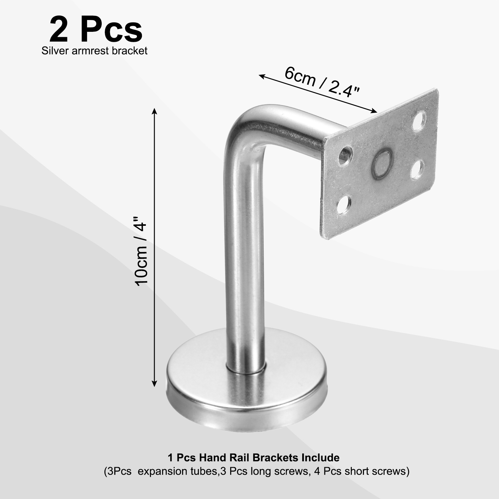Stainless Steel Flat Hand Rail Brackets with Screw