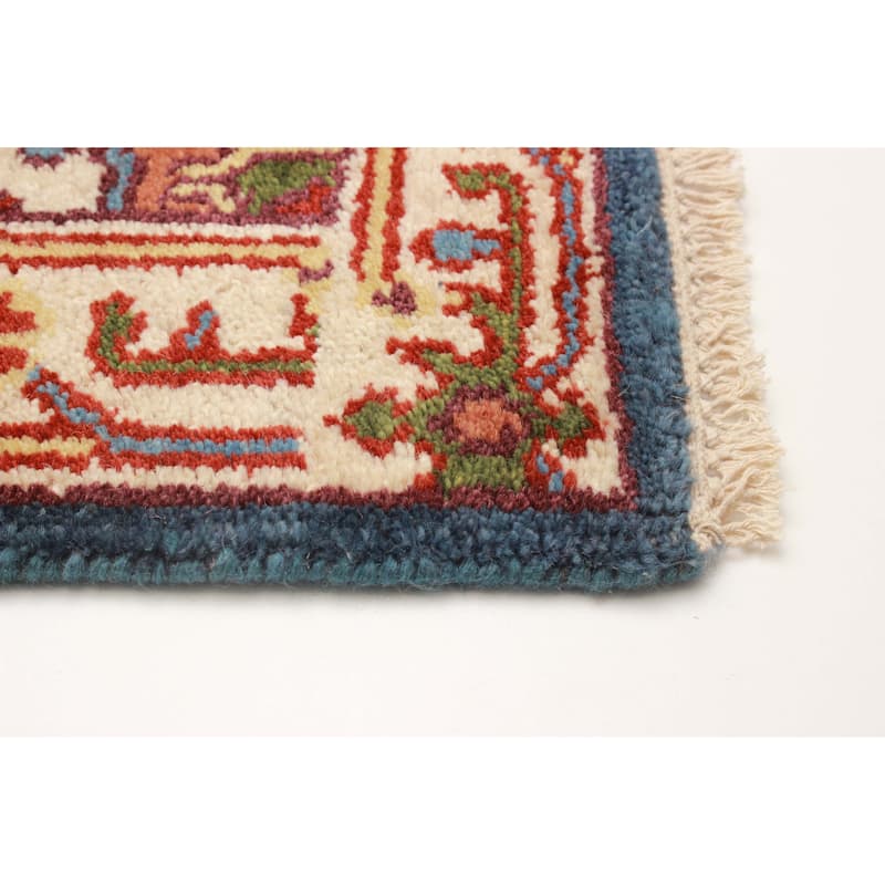 ECARPETGALLERY Hand-knotted Serapi Heritage Dark Blue Wool Rug - 2'7 x 9'7