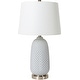 preview thumbnail 2 of 11, Edger Painted Glass Textured Table Lamp - 26"H x 14"W x 14"D