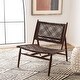 preview thumbnail 3 of 63, SAFAVIEH Bandelier Open Leather Weave Squared Accent Chair. - 26" W x 32" D x 31" H