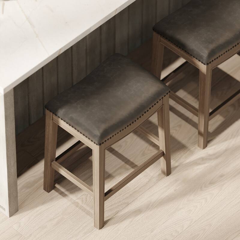 Maven Lane Adrien Saddle Kitchen Dining Stool