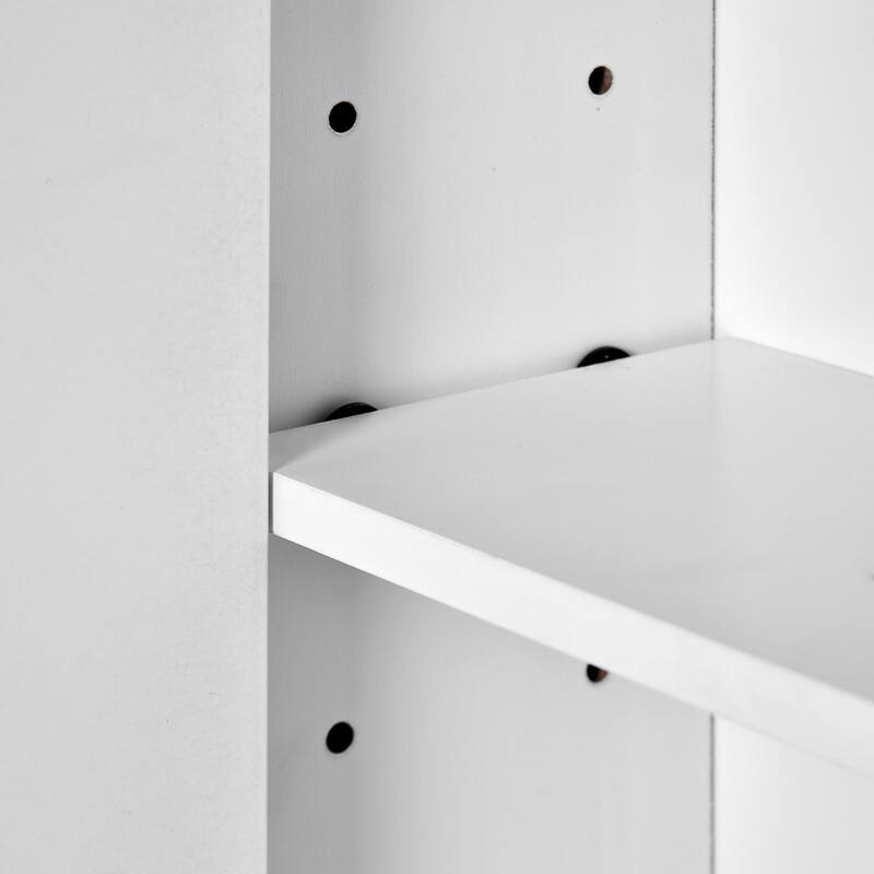 29" x 28" Over The Toilet Bathroom Storage Cabinet with Towel Bar Wall Mirror Cabinet with Closed Cupboard and Open Shelf
