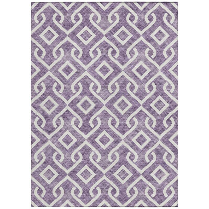 HomeRoots Geometric Transitional Rectangle Outdoor Rug