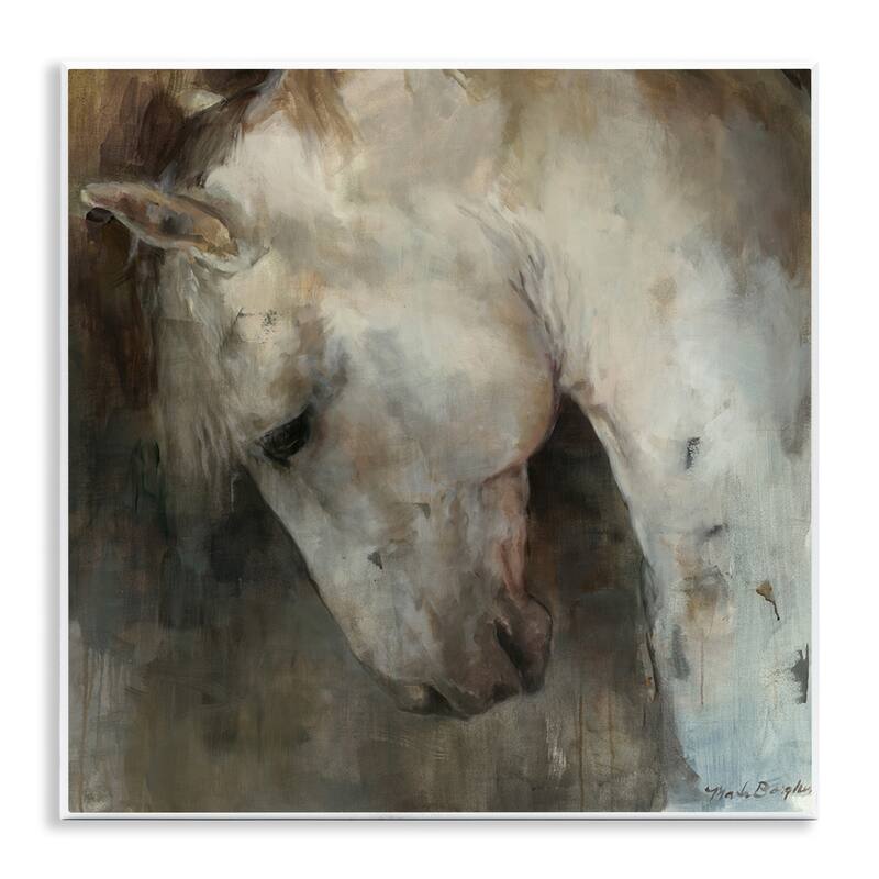 Stupell Rustic Horse Portrait Wall Plaque Art Design By Marilyn Hageman - 12 x 12