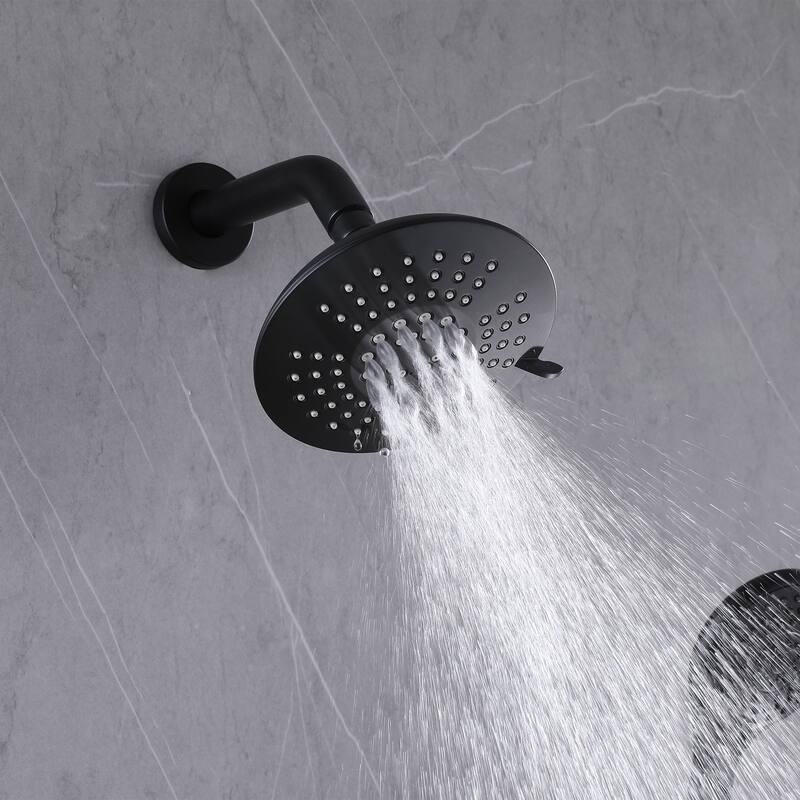 Wall Mounted Shower Faucet Set Rainfall Showerhead Combo Handheld Shower
