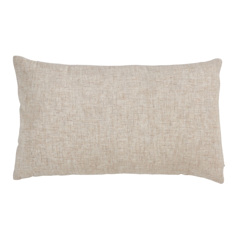Velvet Lumbar Pillow With Geometric Design