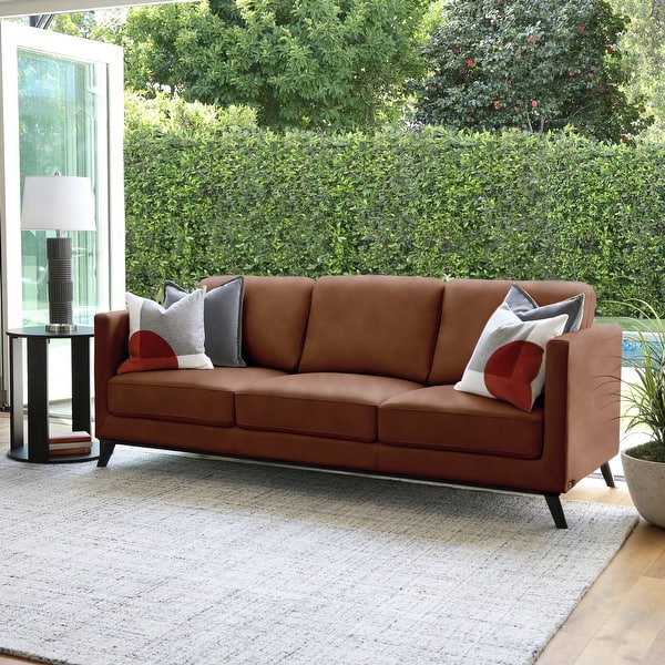 Efterforskning Konkurrencedygtige F.Kr. Abbyson Woodstock Mid-century Modern Top Grain Leather Sofa - Overstock - 22799314 Efterforskning Konkurrencedygtige F.Kr. Abbyson Woodstock Mid-century Modern Top Grain Leather Sofa - Overstock - 22799314
