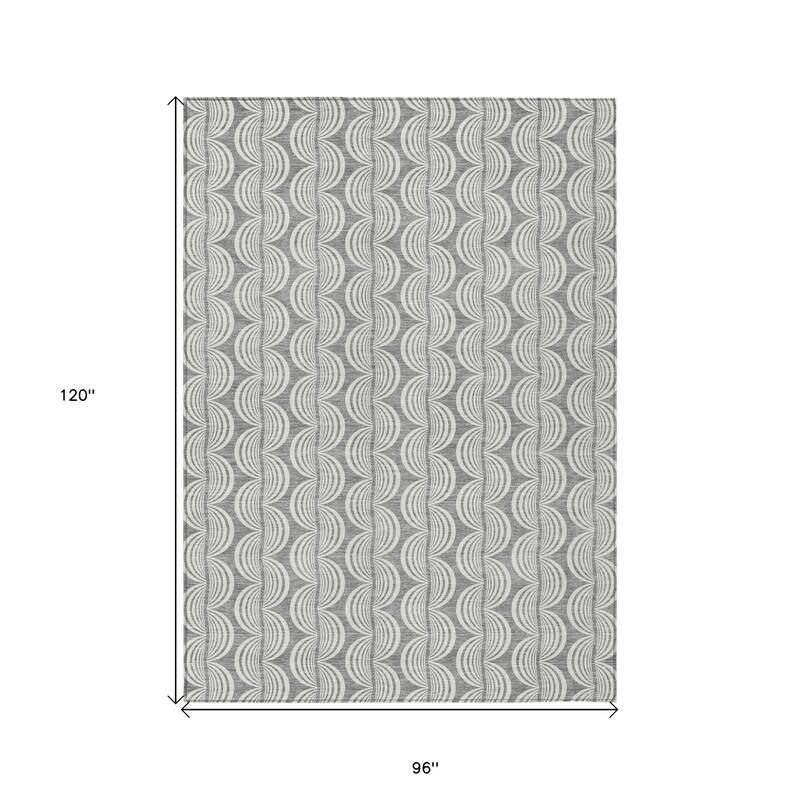 HomeRoots Ogee Transitional Rectangle Outdoor Rug
