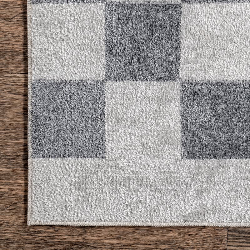 Nuloom Naya SpinClean Checkered Machine Washable Area Rug