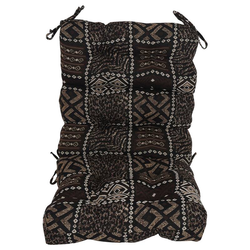 Tapestry Tufted Seat/Back Chair Cushion (Multiple Sizes)