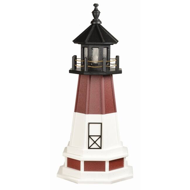 Barnegat Replica Poly Lighthouse with Base - Revolving Light - 3 Foot