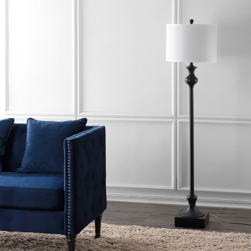 SAFAVIEH Lighting 62-inch Brewster Black Floor Lamp - 15" W x 15" L x 61.5" H