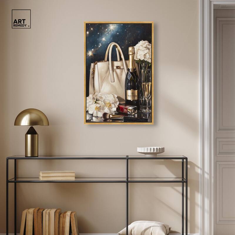 Cheers to Starry Glam Canvas by Art Remedy