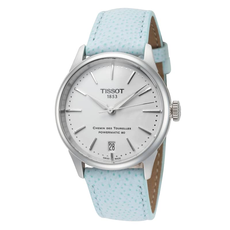 Tissot Women's Chemin des Tourelles 34mm Automatic Blue Watch T1392071601100 - Silver - One Size