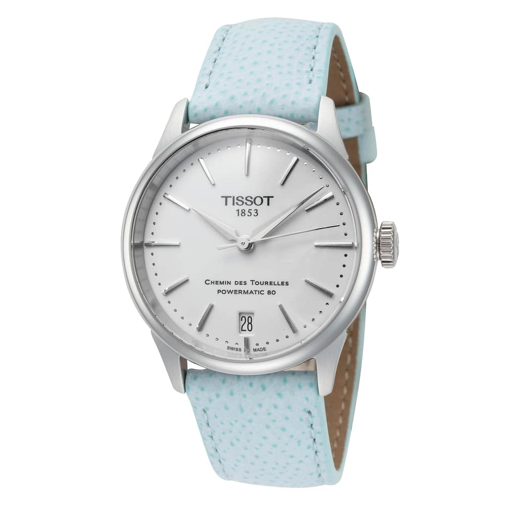 Tissot Women's Chemin des Tourelles 34mm Automatic Blue Watch T1392071601100 - Silver - One Size