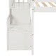 preview thumbnail 6 of 17, Twin Size Loft Bed with 2 Storage Staircase and Guardrails, White