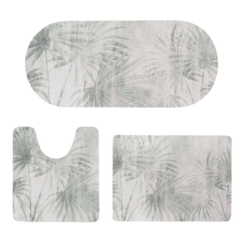 Decorative 3-Piece Bath Mat Set Includes Standard, Runner, and Contour