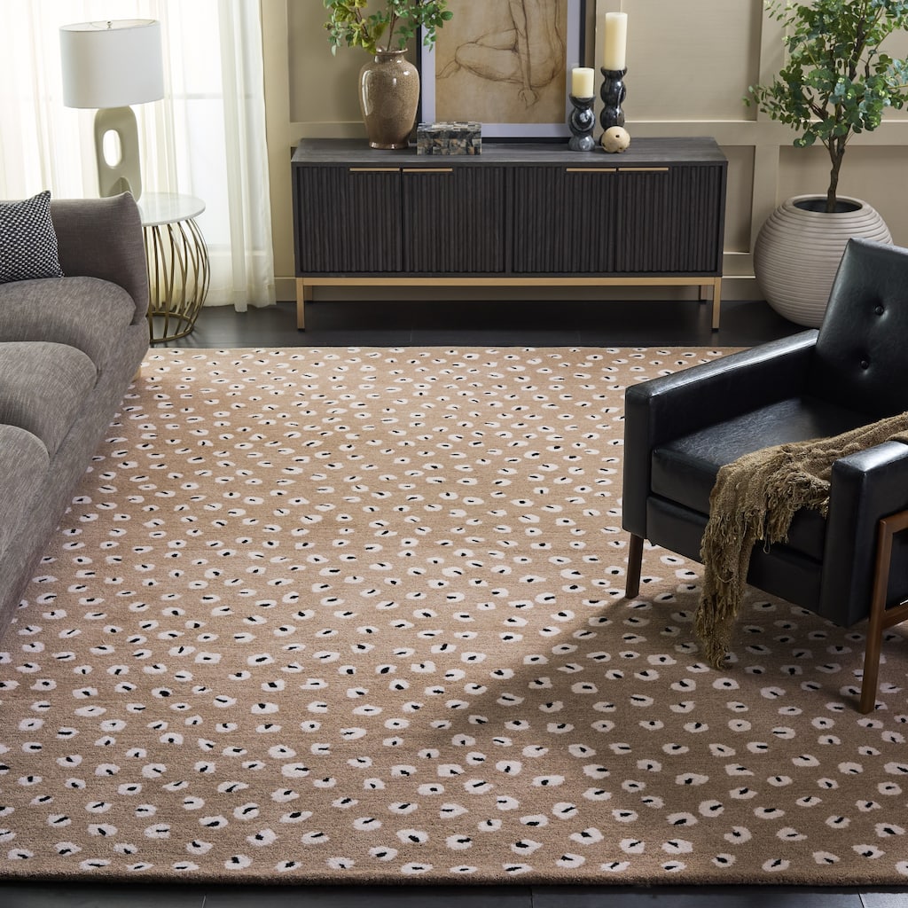 SAFAVIEH Handmade Fifth Avenue Margitta Animal Print Wool Rug