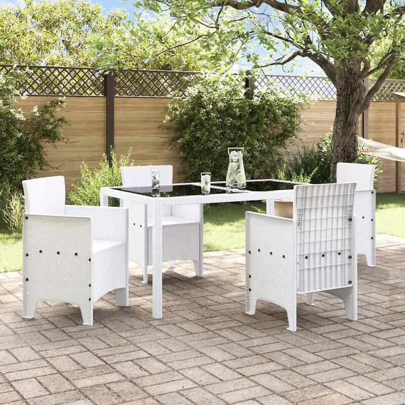 vidaXL Garden Chair 2/4 pcs Anthracite/Brown/White 53 x 49 x 85 cm PP - 53 x 49 x 85 cm