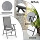 preview thumbnail 19 of 19, Sophia & William Patio 7 Pieces Dining Set, 6 x Reclining Folding Sling Dining Chairs and 1 x Table with an Umbrella Hole