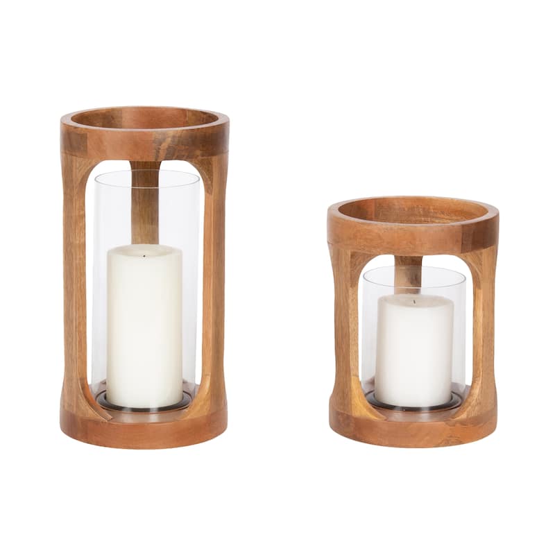 Kate and Laurel Dahl Candle Holder Set - 7x7x12 - 7x7x12 - Natural