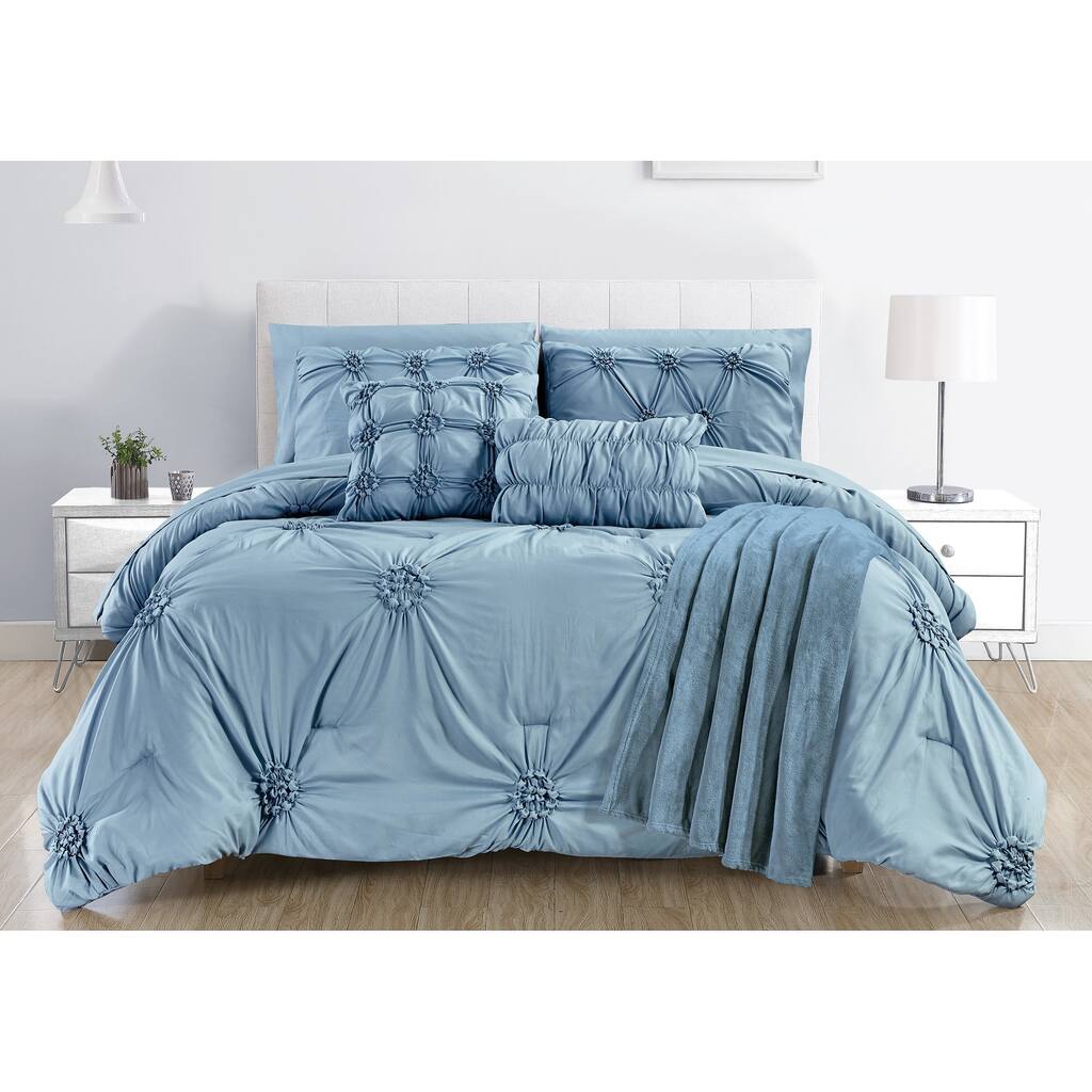 9-Piece Comforter Set - Queen - Blue