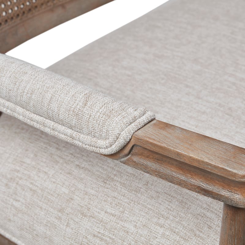 Madison Park Willshire Beige Reclaimed Natural Settee