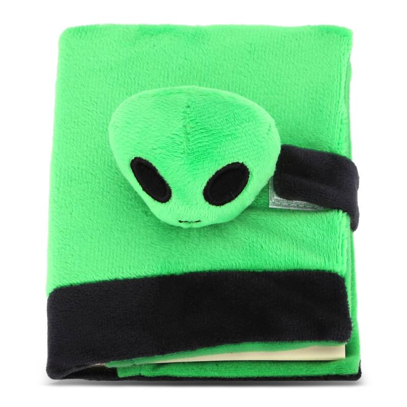 DolliBu Alien Plush Notebook – Unique Plush School Journal, 80 Pages