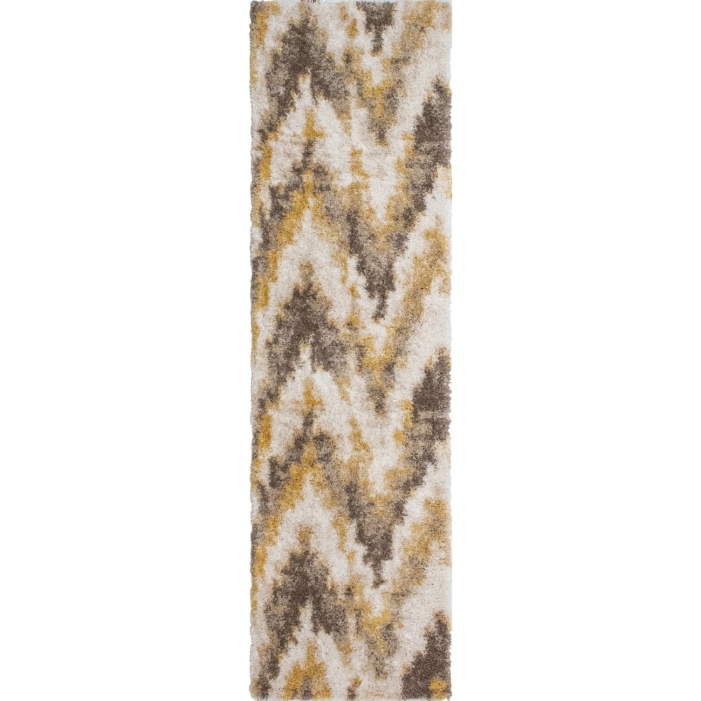 Noori Rug Lux Emma Casual Ikat Pattern 2-inch Thick Shag Rug