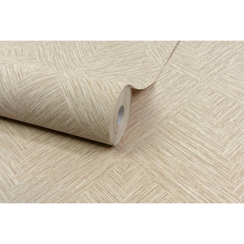 Chesapeake Hollis Light Brown Textured Diamond Wallpaper