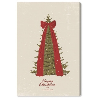 Big Bow Xmas Canvas Cute Western Christmas by Art Remedy