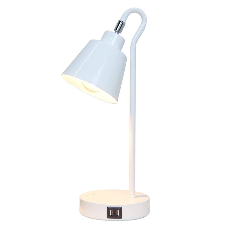 Looped Desk Lamp with Adjustable Shade - 16" - White