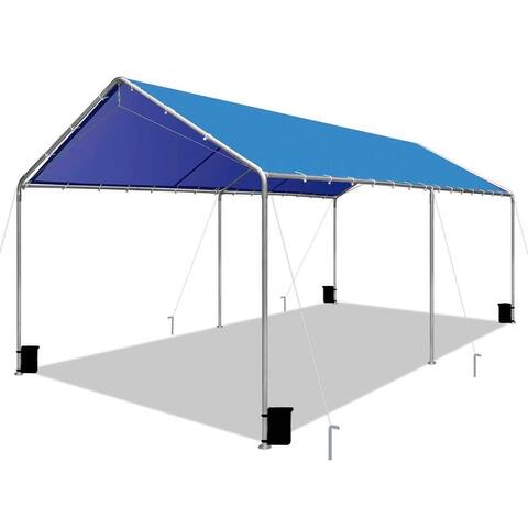 10 ft. x 20 ft. Carport, Heavy Duty Car Port Party Tent Car Tent with Reinforced Steel Cables