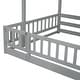 preview thumbnail 37 of 38, Twin Over Full Bunk Bed with Slide,Storage Staircase