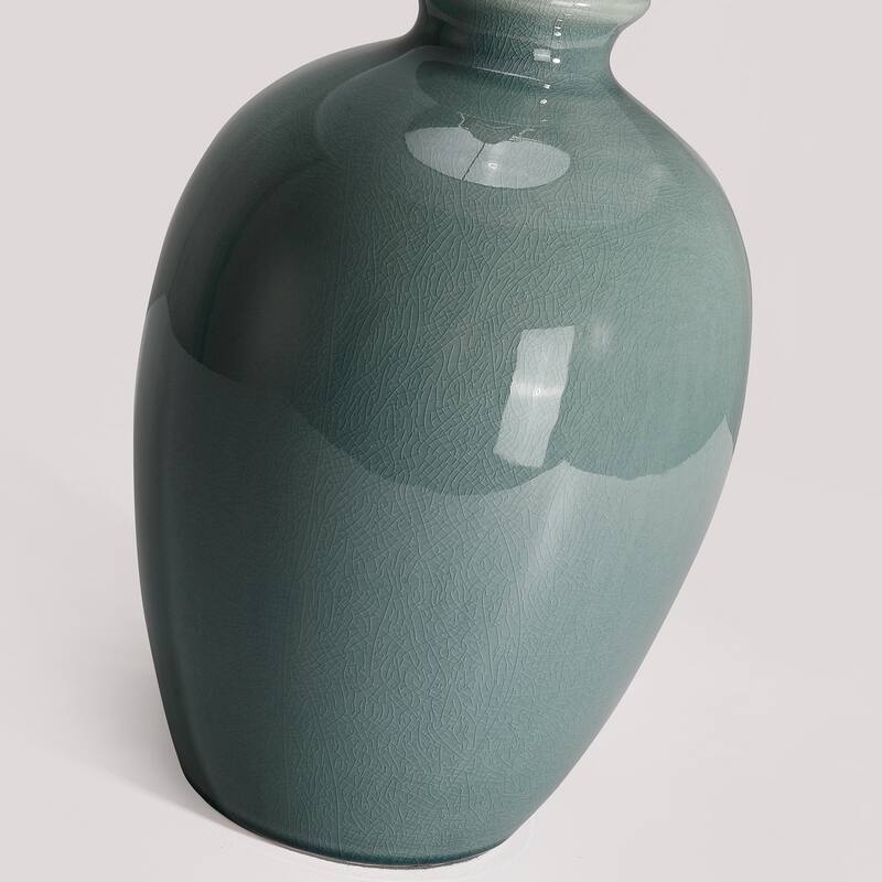 Ceramic Table Lamp with White Shade