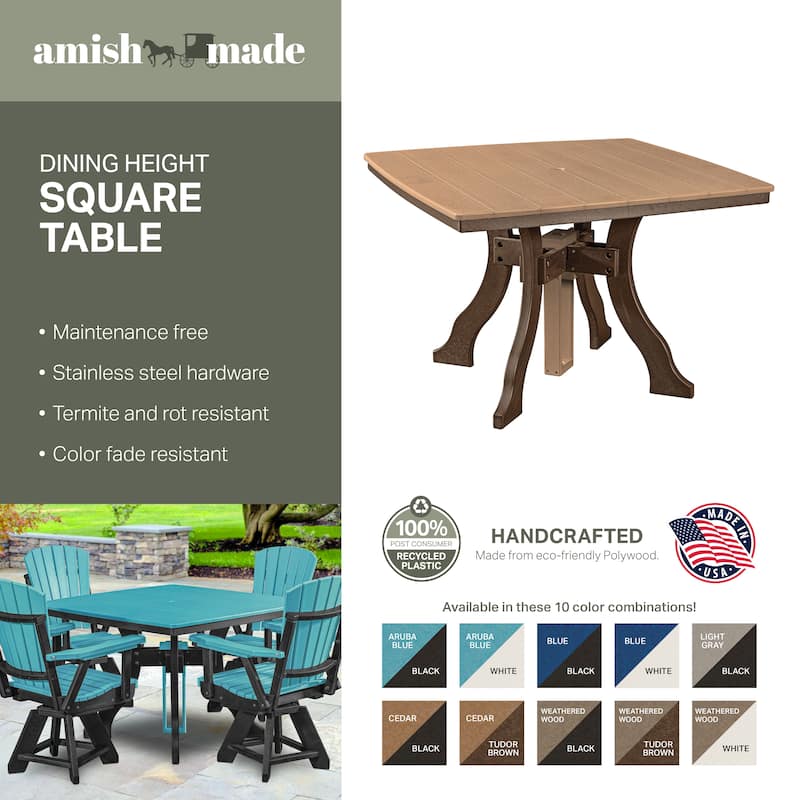 American Furniture Classics Dining Height Square Table , Made in the USA