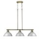 preview thumbnail 5 of 7, Golden Lighting 3602-3LP AB Duncan 3 Light 40" Wide Linear Pendant